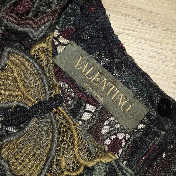 Valentino Cropped Butterfly Lace Shirt US 6 - Picture 4 of 11